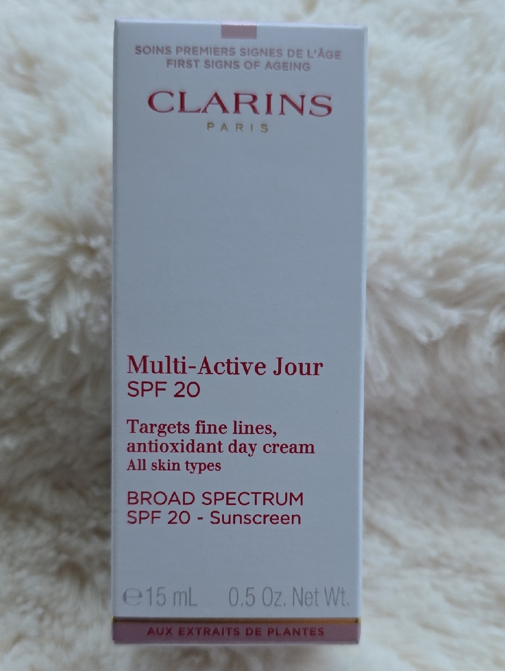 Clarins Multi-Active Jour SPF 20 Day Cream - Pink and White Packaging